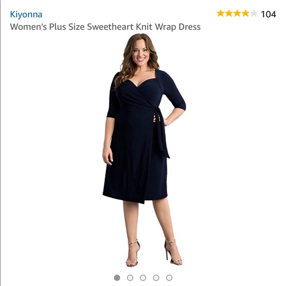 Kiyonna Sweetheart Knit Wrap Dress 